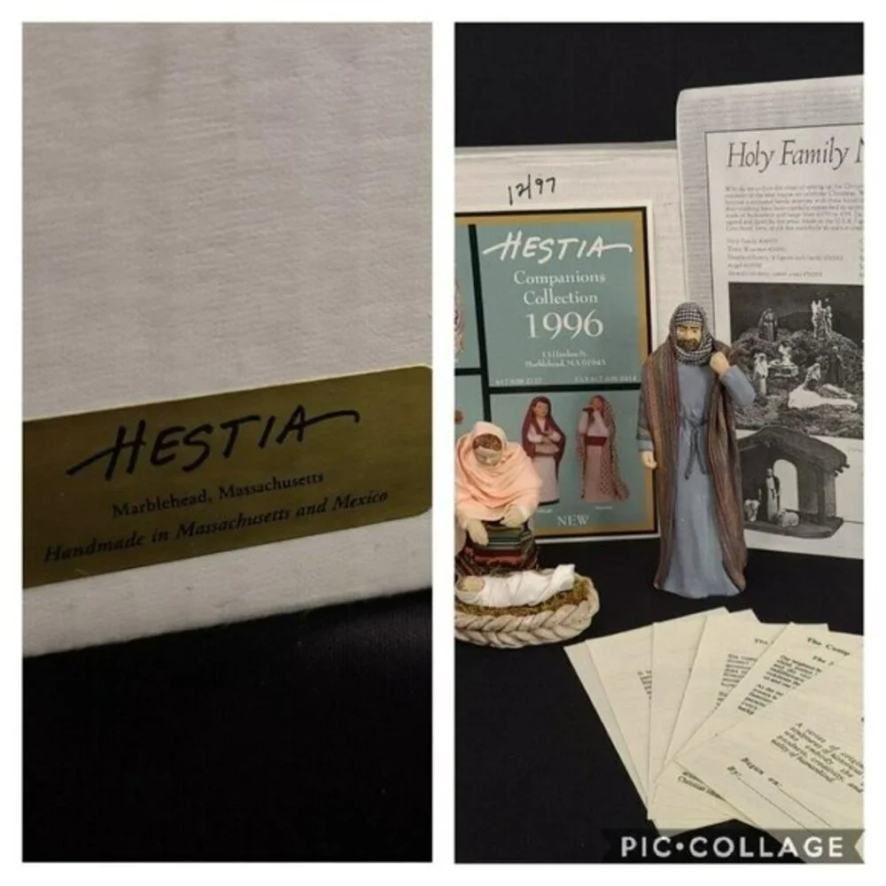 Hestia Holy Family 3 Figurines Christmas Nativity Companions Coll  26929 Vintage